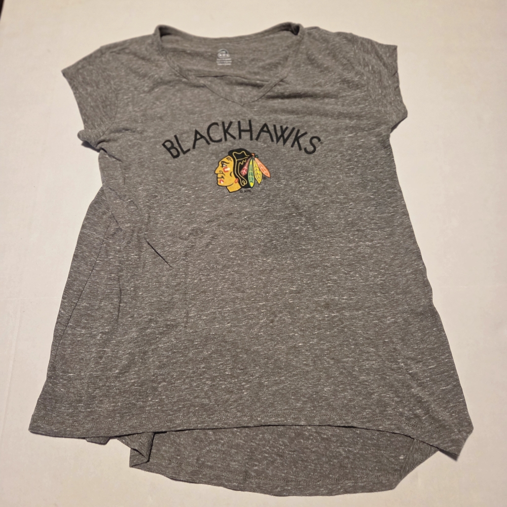 NHL Blackhawks Gray Graphic T-Shirt Relaxed Fit